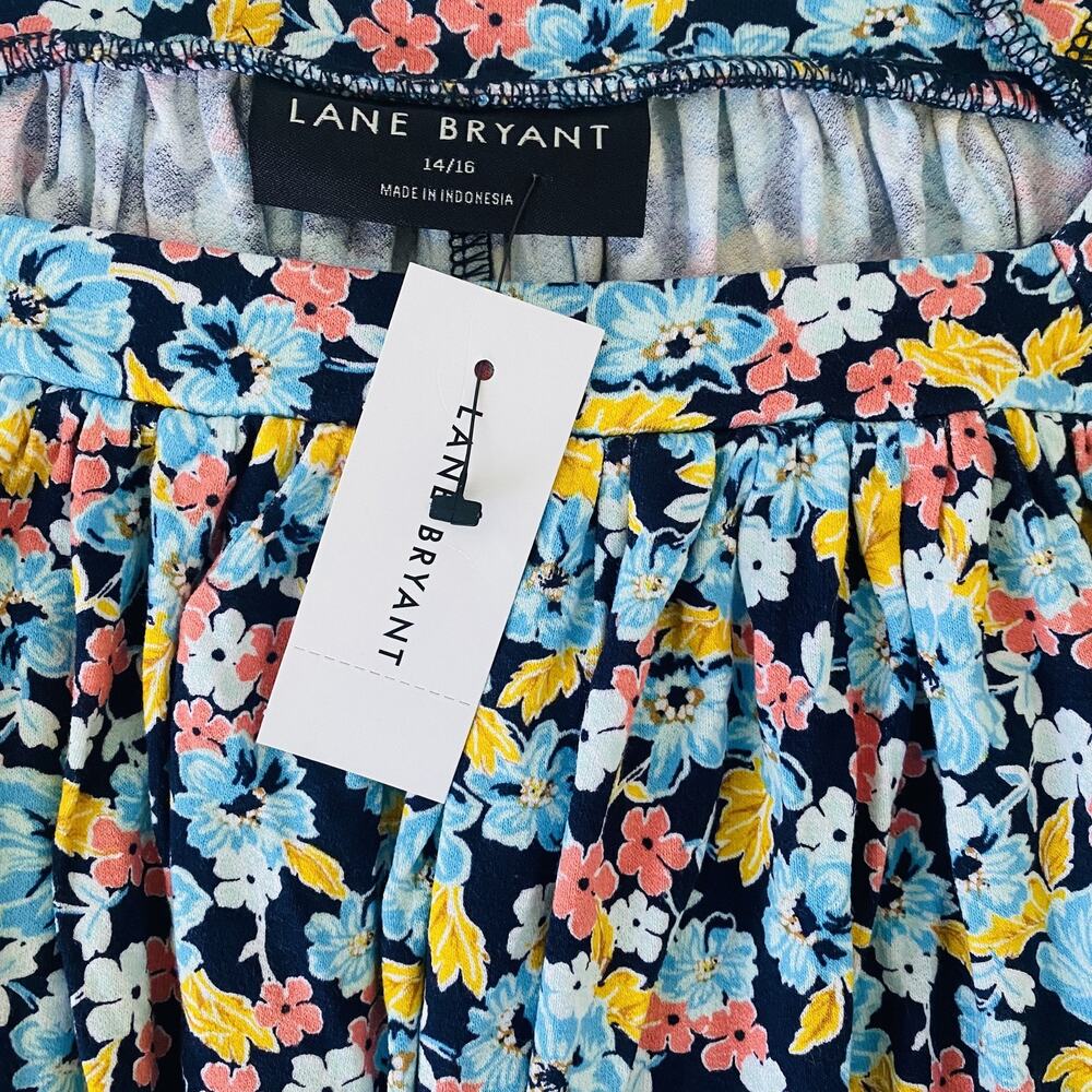 Lane Bryant Top Women's Lane Bryant Size 14/16 Floral Print Flowy Boho Dolman - Picture 4 of 12